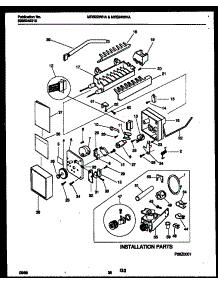 14 - Ice Maker And Installation Parts parts for Frigidaire Refrigerator MRS24WHAD0 from AppliancePartsPros.com