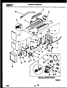 14 - Ice Maker And Installation Parts parts for Frigidaire Refrigerator MRS24WRAD0 from AppliancePartsPros.com