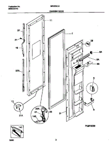 02 - Freezer Door parts for Frigidaire Refrigerator MRS26LGJB0 from AppliancePartsPros.com