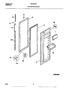 05 - Refrigerator Door parts for Frigidaire Refrigerator MRS26WRED1 from AppliancePartsPros.com