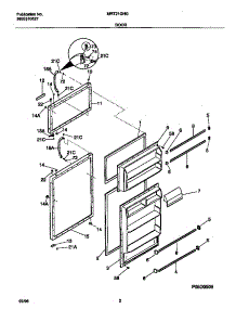 02 - Door parts for Frigidaire Refrigerator MRT21GNGW1 from AppliancePartsPros.com