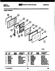 03 - Door Parts parts for Frigidaire Oven OH27S7ZYA from AppliancePartsPros.com