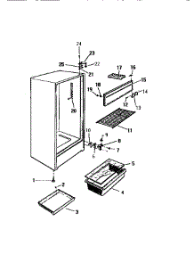 03 - Cabinet, Shelves, Divider, Fan Asse parts for Frigidaire Refrigerator RC101GRH6 from AppliancePartsPros.com