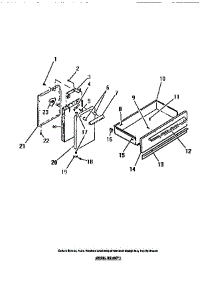 05 - Oven Door, Storage Compartment Door parts for Frigidaire Range RG45CW1 from AppliancePartsPros.com