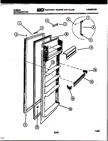 03 - Refrigerator Door Parts parts for Frigidaire Refrigerator RS19F3WS1B from AppliancePartsPros.com