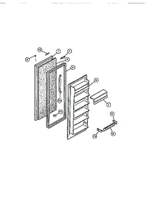 03 - Refrigerator Door parts for Frigidaire Refrigerator RS22F7FU1D from AppliancePartsPros.com