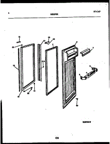 03 - Refrigerator Door Parts parts for Frigidaire Refrigerator RS22F8YX1C from AppliancePartsPros.com