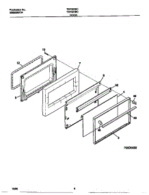 05 - Door parts for Frigidaire Range TEF322SCWC from AppliancePartsPros.com