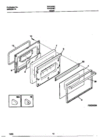 06 - Door parts for Frigidaire Range TEF324BCDC from AppliancePartsPros.com