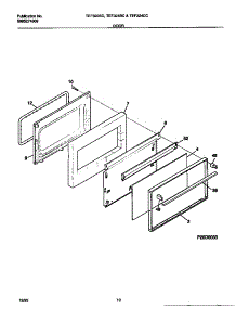 06 - Door parts for Frigidaire Range TEF324BCWB from AppliancePartsPros.com