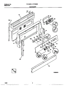 03 - Backguard parts for Frigidaire Range TEF355BXWA from AppliancePartsPros.com