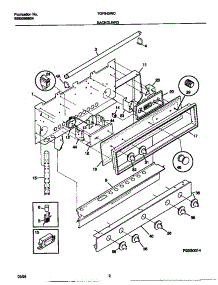 02 - Backguard parts for Frigidaire Range TGF645WCD2 from AppliancePartsPros.com