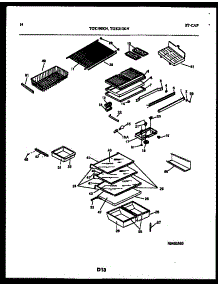 08 - Shelves And Supports parts for Frigidaire Refrigerator TGK190KN0W from AppliancePartsPros.com