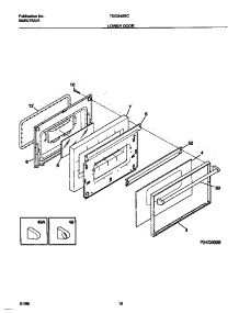 09 - Lower Door parts for Frigidaire Range TGO346BCDB from AppliancePartsPros.com