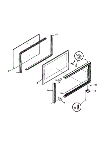 09 - Upper Door parts for Frigidaire Range TGO356BHW3 from AppliancePartsPros.com
