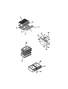 04 - Shelves, Controls, Divider, Mullion parts for Frigidaire Refrigerator TPK180BNOV from AppliancePartsPros.com