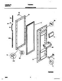 03 - Refrigerator Door parts for Frigidaire Refrigerator TRS20WRHD0 from AppliancePartsPros.com