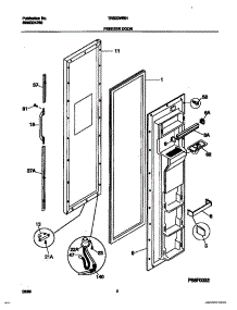 02 - Freezer Door parts for Frigidaire Refrigerator TRS20WRHW0 from AppliancePartsPros.com