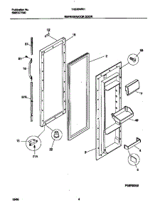03 - Refrigerator Door parts for Frigidaire Refrigerator TRS20WRHW2 from AppliancePartsPros.com