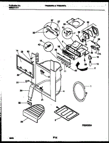 11 - Ice Door, Dispenser And Water Tank parts for Frigidaire Refrigerator TRS22WRAW0 from AppliancePartsPros.com