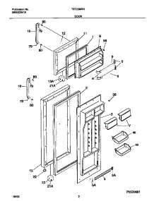 02 - Doors parts for Frigidaire Refrigerator TRT22MRHB0 from AppliancePartsPros.com