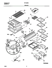 04 - Shelves parts for Frigidaire Refrigerator TRT22MRHB0 from AppliancePartsPros.com