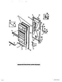 10 - Freezer Door Panels parts for Frigidaire Freezer UF13DL2 from AppliancePartsPros.com