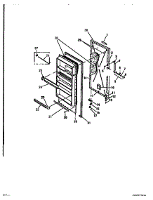 09 - Freezer Door  Panels parts for Frigidaire Freezer UFP16DL2 from AppliancePartsPros.com