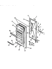10 - Freezer Door Panels parts for Frigidaire Freezer UFP19DL2 from AppliancePartsPros.com