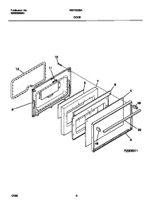 05 - Door parts for Frigidaire Range WEF322BADC from AppliancePartsPros.com