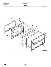 06 - Door parts for Frigidaire Range WEF322SADC from AppliancePartsPros.com