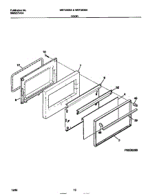 06 - Door parts for Frigidaire Range WEF350SAWC from AppliancePartsPros.com