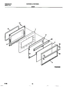 06 - Door parts for Frigidaire Range WGF350SAWE from AppliancePartsPros.com