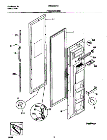 02 - Freezer Door parts for Frigidaire Refrigerator WRS20WRHD2 from AppliancePartsPros.com