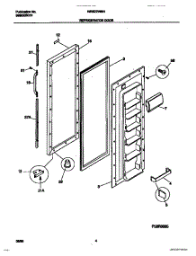 03 - Refrigerator Door parts for Frigidaire Refrigerator WRS22WNHD0 from AppliancePartsPros.com