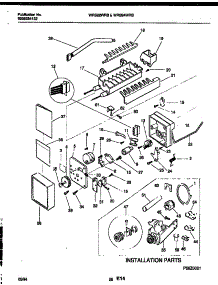 14 - Ice Maker And Installation Parts parts for Frigidaire Refrigerator WRS24WRBW0 from AppliancePartsPros.com