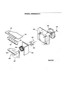 03 - Section3 parts for Ge Air Conditioner AEM09AAV1 from AppliancePartsPros.com