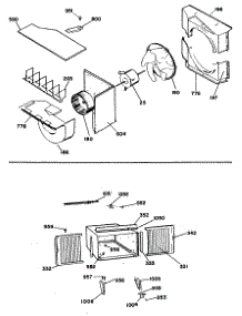 02 - Section2 parts for Ge Air Conditioner AES23DAR1 from AppliancePartsPros.com