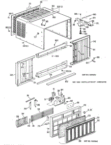 02 - Section2 parts for Ge Air Conditioner AQX08AAQ1 from AppliancePartsPros.com