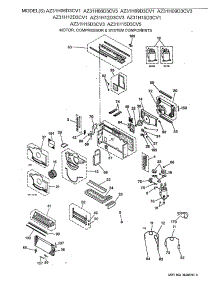 02 - Motor, Compressor & System Components parts for Ge Air Conditioner AZ31H15D3CV5 from AppliancePartsPros.com