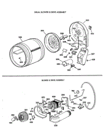02 - Drum, Blower & Drive Assembly parts for Ge Dryer BVLR333GT0WW from AppliancePartsPros.com