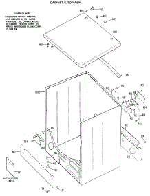 03 - Cabinet & Top Asm. parts for Ge Dryer DDC4307VEL from AppliancePartsPros.com