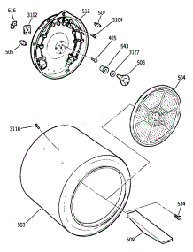 05 - Section5 parts for Ge Dryer DDC4400SGM from AppliancePartsPros.com