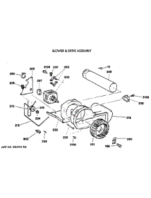 06 - Blower & Drive Assembly parts for Ge Dryer DDC4400SGM from AppliancePartsPros.com