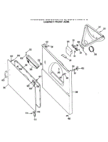 04 - Cabinet Front Asm. parts for Ge Dryer DDC4407AFL from AppliancePartsPros.com