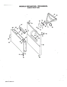 03 - Cabinet Front Asm. parts for Ge Dryer DDC4407AHL from AppliancePartsPros.com