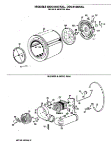 04 - Drum & Heater Asm. parts for Ge Dryer DDC4407AKL from AppliancePartsPros.com