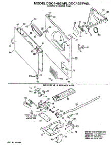 04 - Cabinet Front Asm. parts for Ge Dryer DDC4492AFL from AppliancePartsPros.com