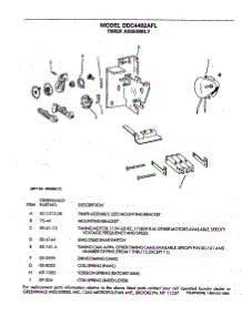 05 - Timer Assembly parts for Ge Dryer DDC4492AFL from AppliancePartsPros.com