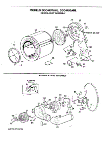 03 - Drum & Duct Assembly parts for Ge Dryer DDC4497AHL from AppliancePartsPros.com